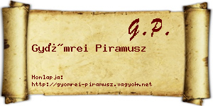 Gyömrei Piramusz névjegykártya